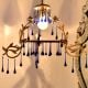 Dark Blue Glass Chandelier Drop Ornaments - Christmas Tree Ornaments - Set of 20